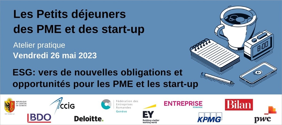 Petit déjeuner des PME et des start-up (26.05) - ESG: obligations et opportunités