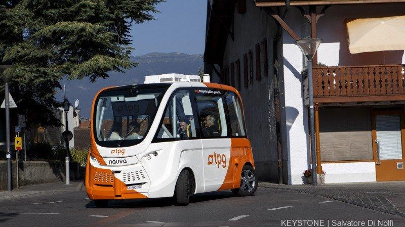 Petites navettes autonomes électriques testées à Meyrin