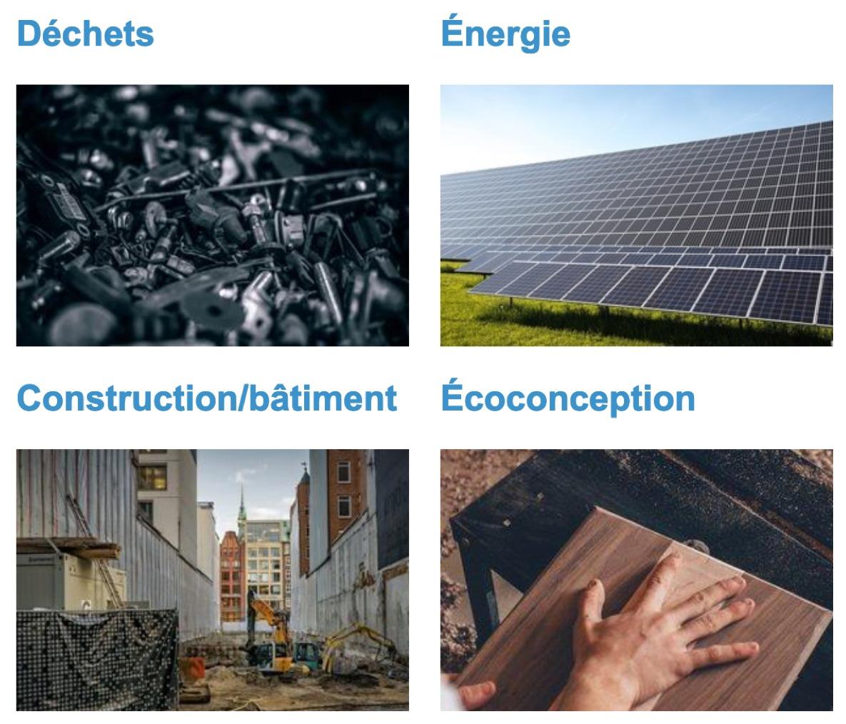 Avez-vous déjà exploré les pages Genie.ch sur les filières de l'écologie industrielle ? Déchets, Energie, Construction/Bâtiment et Ecoconception : découvrez des contenus utiles et les membres Genie.ch acteurs de ces domaines !