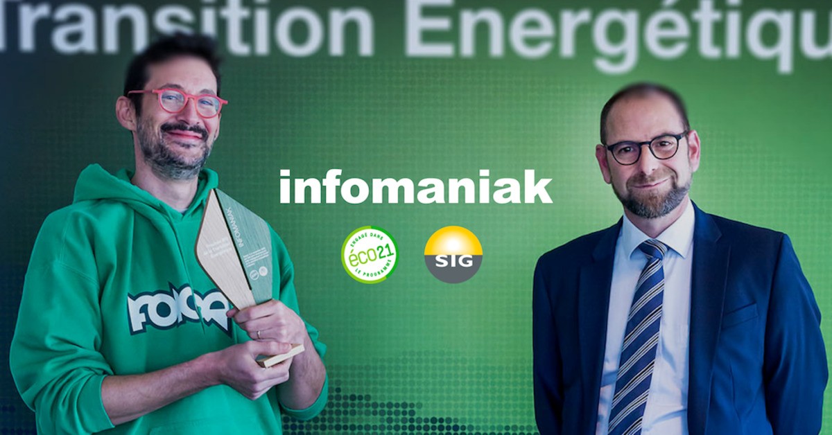 Infomaniak remporte le Trophée SIG de la Transition Énergétique