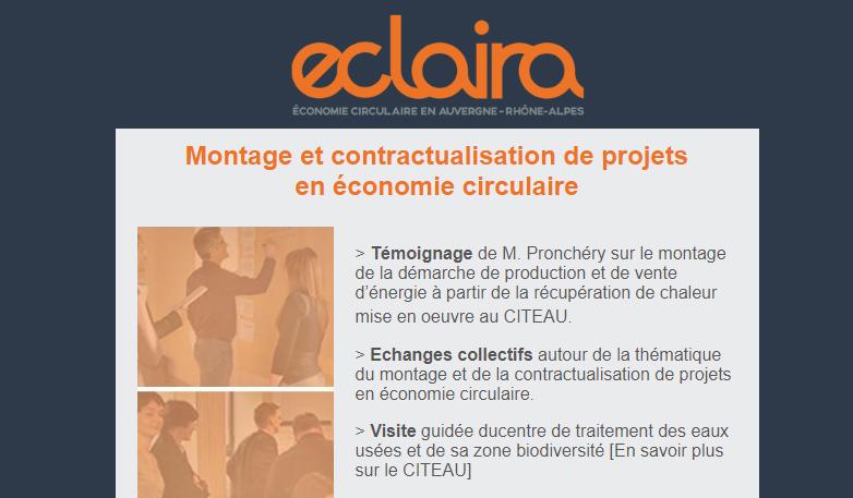 [Ailleurs] Un atelier ECLAIRA sur le montage et de la contractualisation de projets en économie circulaire (Belleville, 69).